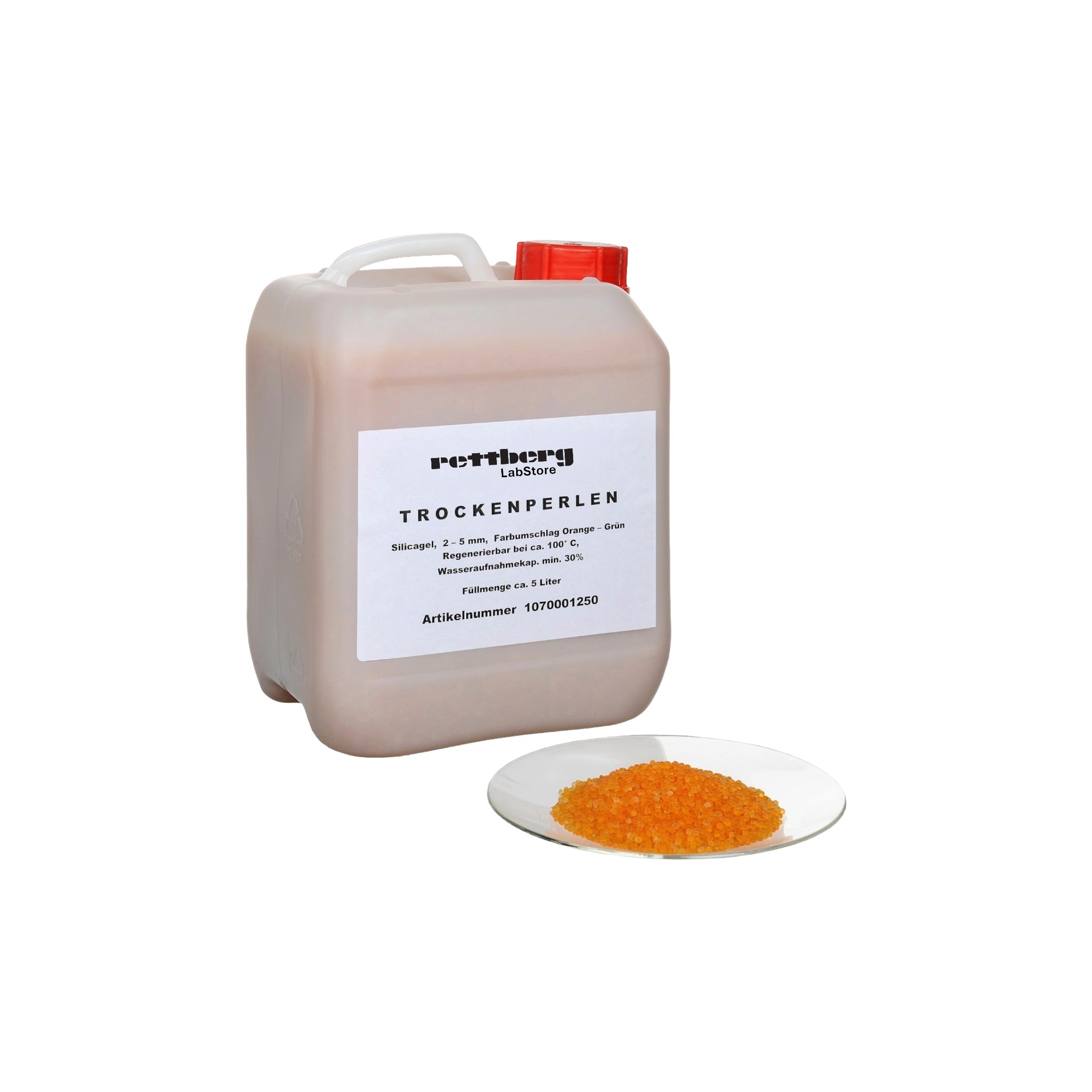Trockenperlen Silicagel 2-5 mm orange-grün regenerierbar - LabStore | Gebr. Rettberg GmbH