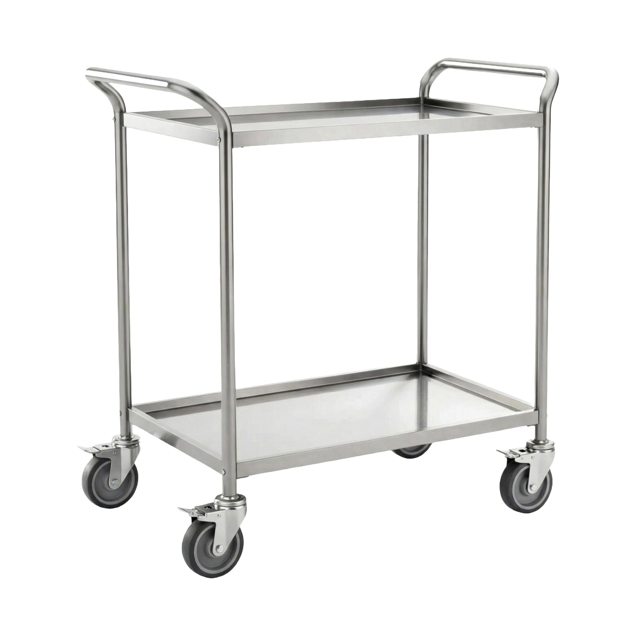 Edelstahl Transportwagen mit 4 Lenkrollen Ø 125 mm – 600×950 mm, 2 oder 3 Böden - LabStore | Gebr. Rettberg GmbH