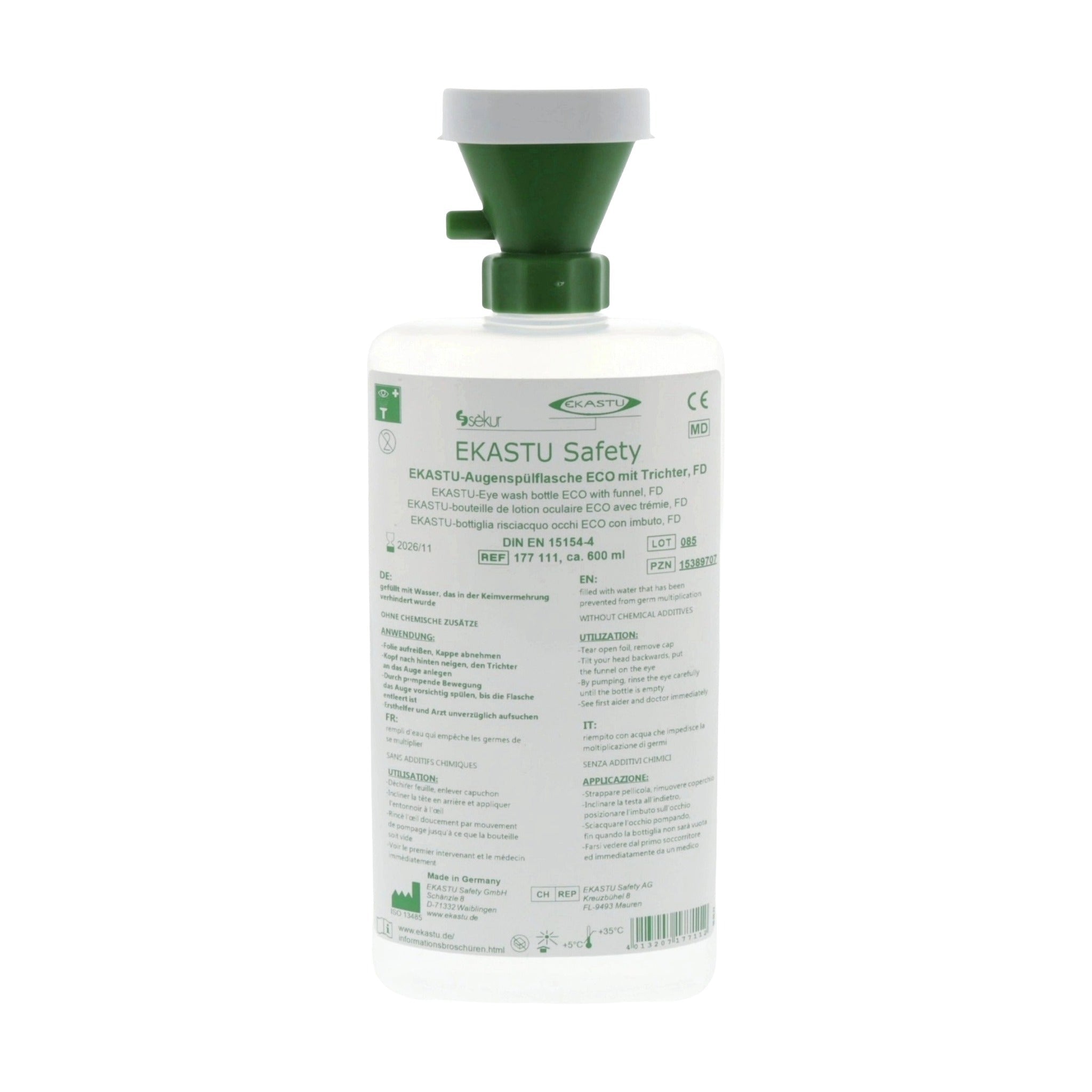EKASTU - Augenspülflasche ECO mit Trichter 600 ml - LabStore | Gebr. Rettberg GmbH