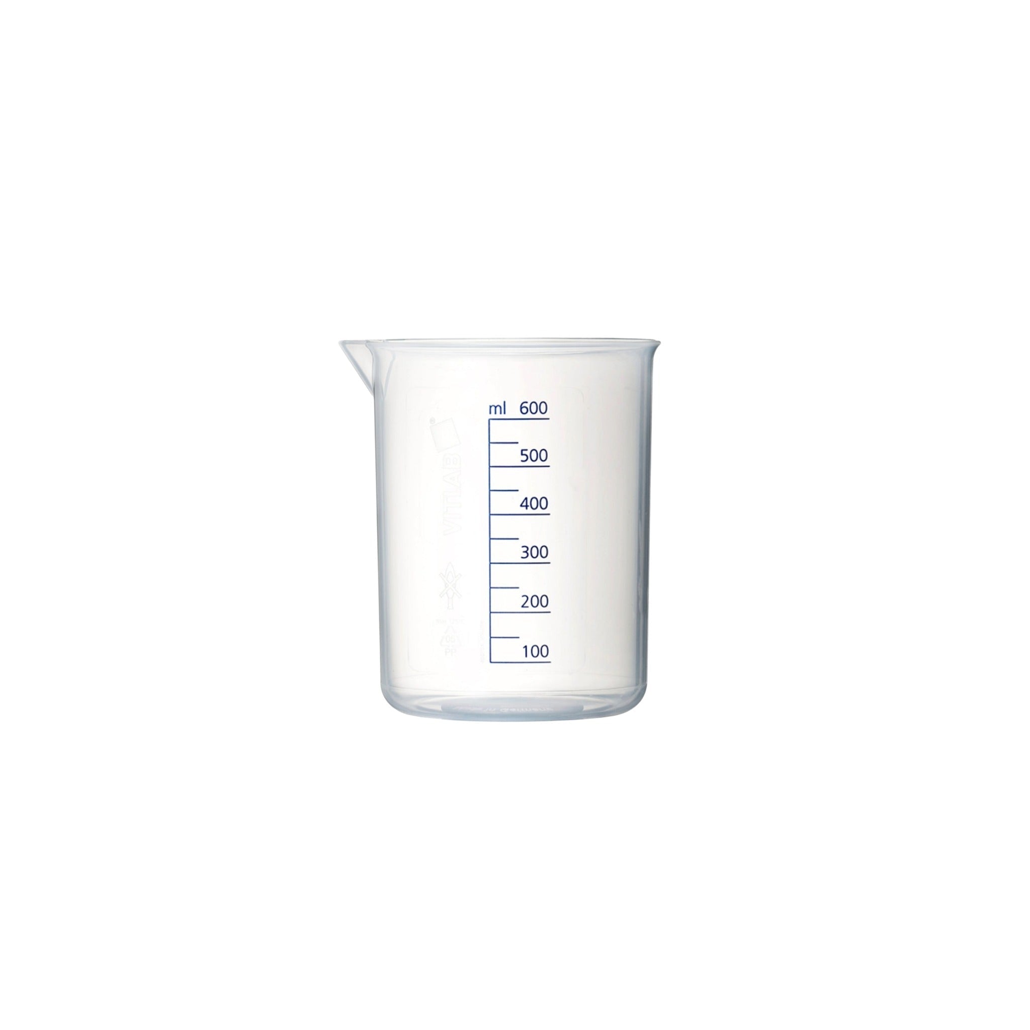 Griffinbecher PP mit erhaben blau geprägter Skala - LabStore | Gebr. Rettberg GmbH