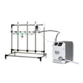Schlenkline mit 5 Zweiwege - HV - Ventilen und VACUU·PURE 10C Schraubenpumpe - LabStore | Gebr. Rettberg GmbH