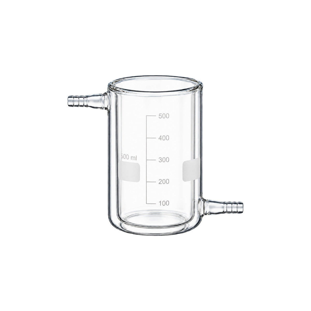 Temperierbecher aus Borosilikatglas 3.3 mit Glas- oder Kunststoff-Olive - LabStore | Gebr. Rettberg GmbH