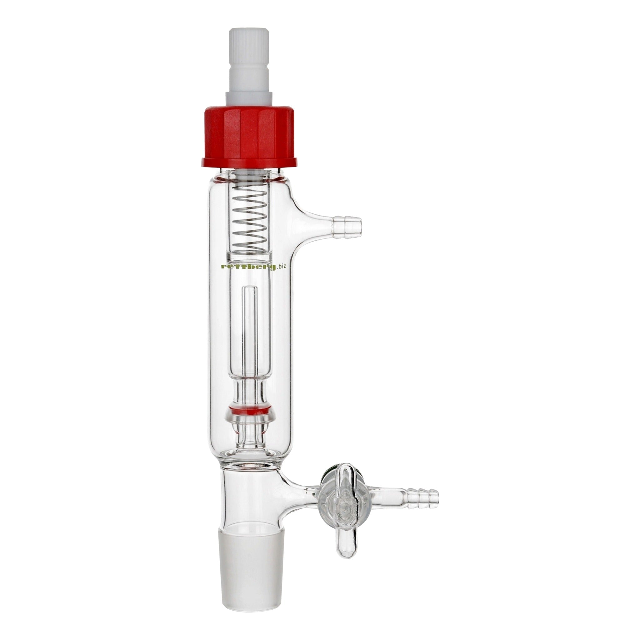 Überdruck - / Rückschlagventil mit seitlichem Glashahn 3 mm aus Borosilikatglas 3.3 - LabStore | Gebr. Rettberg GmbH